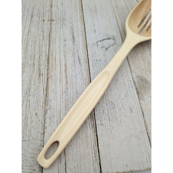Vintage Foley #1 Almond Nylon Plastic Slotted Spoon 11" - Picture 3 of 8